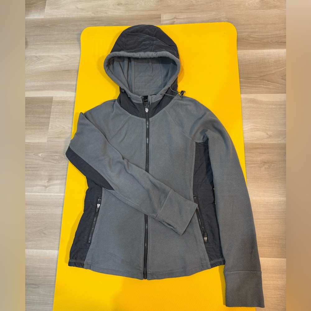 Abercrombie and Fitch Gray and Black Hooded Jacket
